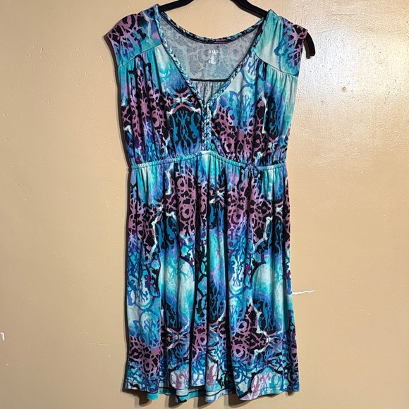 a.n.a Dresses & Skirts - a.n.a Blue and Purple Patterned Mini Dress